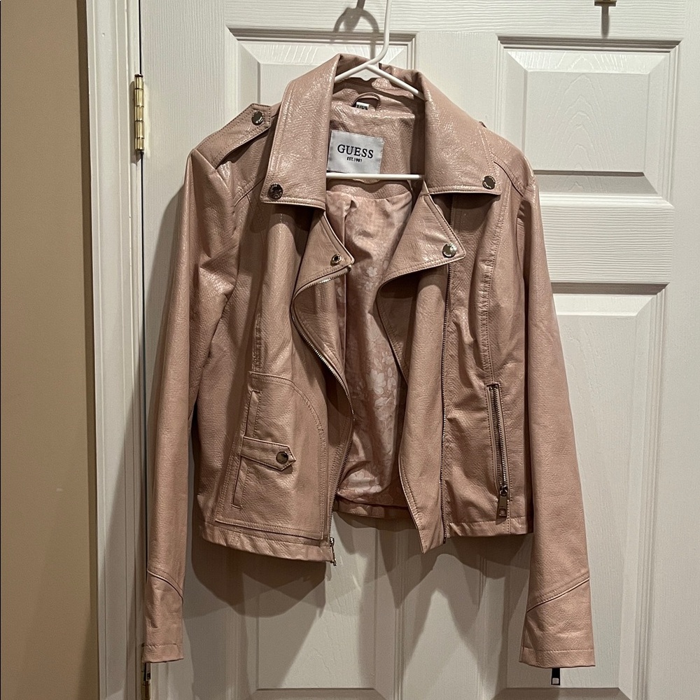 Guess Women's Blush Leather Jacket